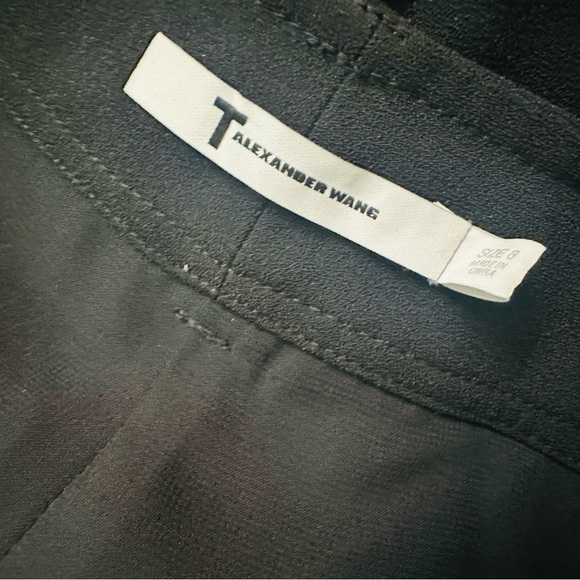 T by Alexander Wang Pants Trousers Black Work High Waisted Office Size 8 Medium - Picture 6 of 7